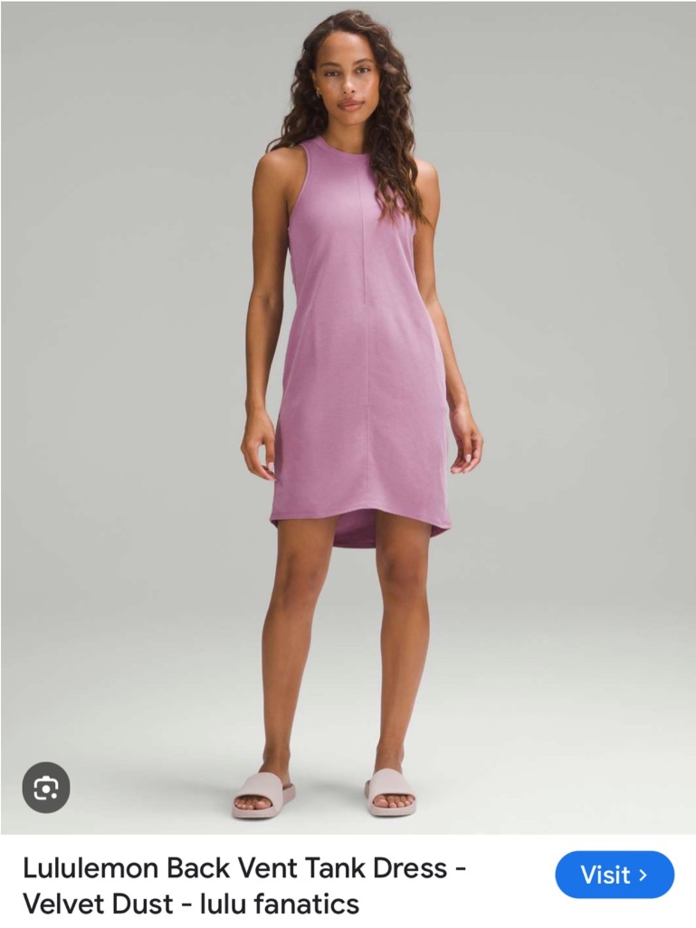 Lululemon open back lilac dress with pockets